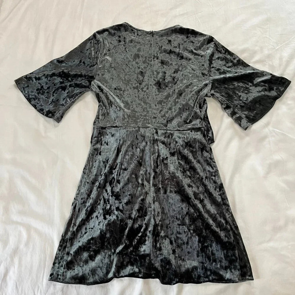 Zara Velvet Gray Dress - Picture 6 of 6